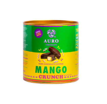 Auro Dark Chocolate Covered Freeze Dried Mango Crunch 75g