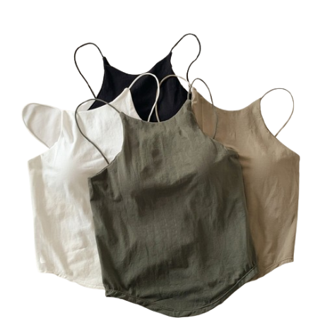 Lovito Casual Plain Round Neck Sleeveless Cropped Top for Women LNE11154 (White/Black)