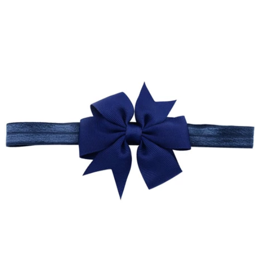 Cute Kids headband Kids Chiffon Bowknot Headbands Solid Color Hair Bows Hair Band Accessories H16