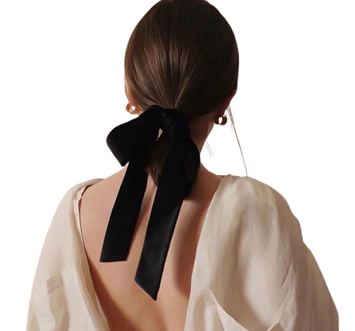 Lovito Casual Plain Basic Hair Ties for Women LNA09058 (Black)