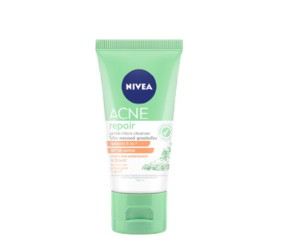 NIVEA Face Acne Repair Gentle Micro Cleanser, Face Cleanser for Acne with 8-hour Oil Control, 50G