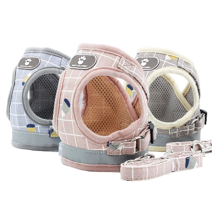 Pet dog harness with leash reflective harness vest for dog and cat puppy leash harness