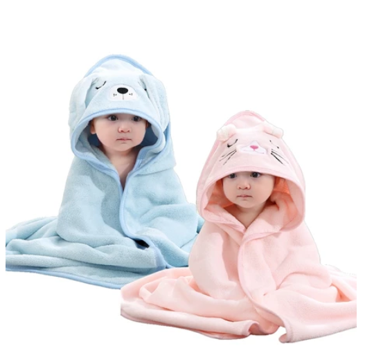 Buy 1 Take 1 2PCS Hooded Baby Blanket Baby Bath Towel Baby Towel Swaddle Kulambo Pranela SET5