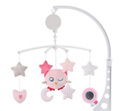 Cartoon Baby Crib Rattles with Hanging Rotating Toy Infant Music Educational Toy