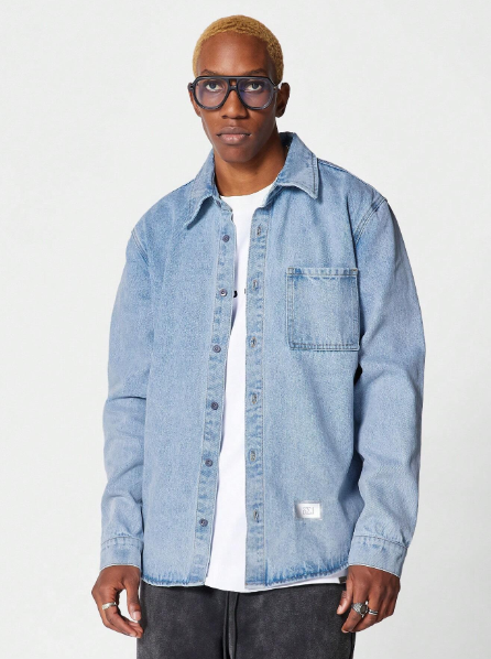 SUMWON Button Through Denim Shirt