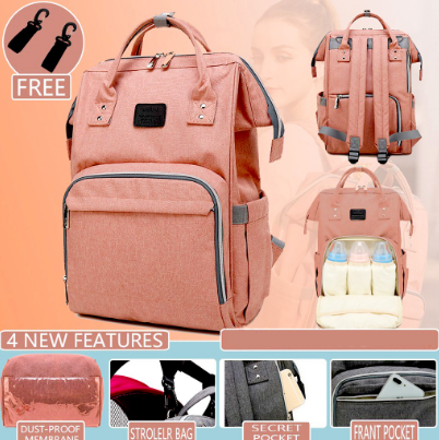 Upgraded Diaper Bag Backpack Baby Nappy Bag