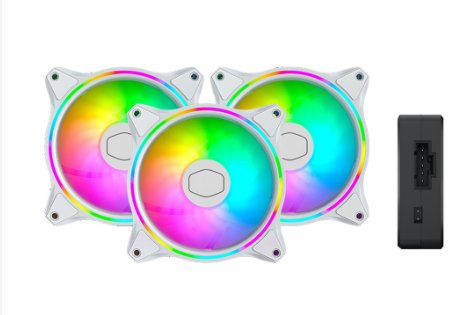 Cooler Master MasterFan MF120 Halo 3IN1 White Edition Chassis Fan (MFL-B2DW-183PA-R1)