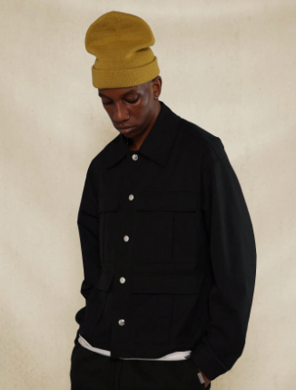 SUMWON Boxy Fit Gabardine Utility Jacket