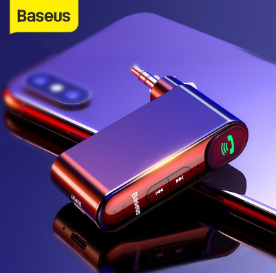 Baseus Car Aux Bluetooth Adapter Wireless 3.5mm Audio Receiver Handsfree Car Kit Speaker Headphone Typed S-16 wireless MP3 Car Charger Black