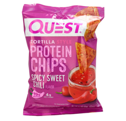 Quest Tortilla Style Protein Chips Spicy Sweet Chili Flavor 32g