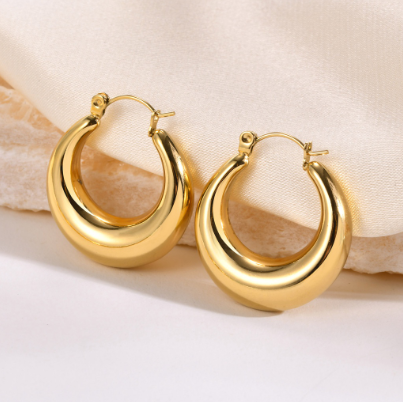 Trendy Hoop Earrings Stainless Steel Earring for Women