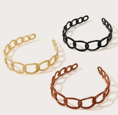 Hollow Decor Chain Headband Women Fashion Simple Hair Band Female Plastic Headdress Accessories