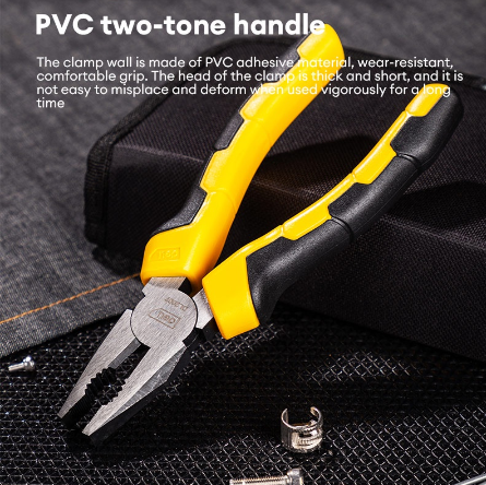 Deli 6"/7"/8" Pliers Heavy Duty Plier Tool Multifunctional Steel Wire Pliers With PVC Handle