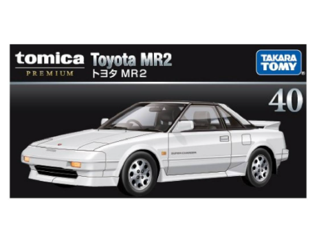 Tomica No. 40 Premium Toyota MR 2 White Die-cast