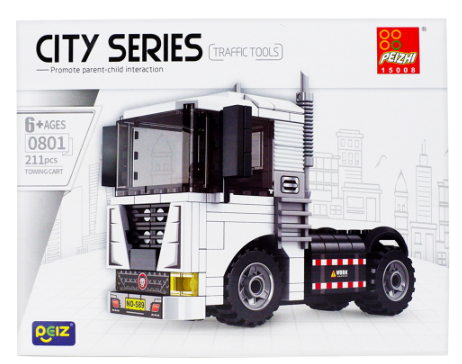 Peizhi Blocks City Series Towing Cart 211 pcs Building Set