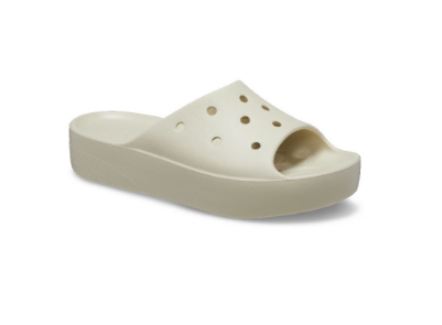 Crocs Classic Platform Slide in Bone