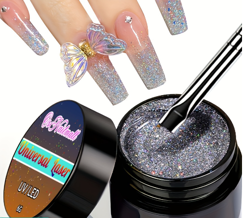 Universal Laser Kaleidoscope Glitter Gel Nail Polish Shiny Sparkle UV LED Soak Off Gel DIY Nail Art Gel Polish Varnish