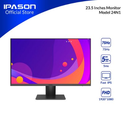Koorui 24N1 BLACK Monitor Computer PC 24 inch Monitor FHD 1920*1080 IPS Panel Wide Screen 24 inch 75