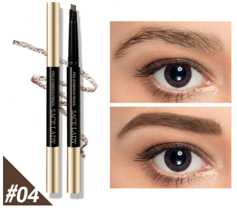 SACE LADY Eyebrow Pencil Ultra-fine Triangle Brow Pencil 2 in 1 Waterproof Long Lasting Eye Makeup