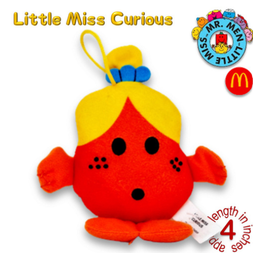 Mr Men Little Miss 2001 McDo Hanging Plushies Bag Charm Stuffed Toys M27