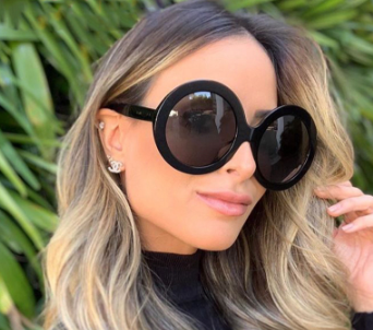 Oversized Round Luxury Sunglasses Big Plastic Frame Celebrity Shades For Women Large Sunglasses