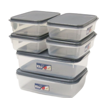 Klio Food Keeper Set of 6 - Gray 500ml