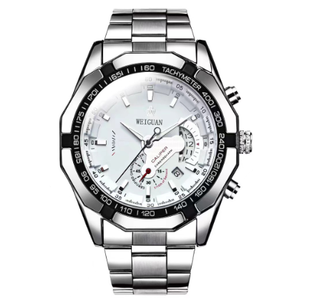 Binbond Original Luxury Watch Calendar Waterproof Luminous Luxury Stainless Steel Fashion Business Quartz Watch Men's Watch M12