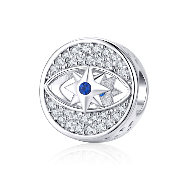 Bamoer 925 Silver Devil Eyes Dark Style Personality Fashion Charm Diy Bracelet Or Necklace Accessories Jewelry D2