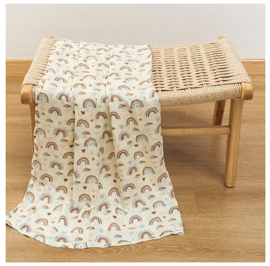Happyflute Muslin Blanket 70 Bamboo Plus 30 Cotton Baby Swaddle Soft Newborn Bath Towel Baby Wrap Sleepsack Stroller Cover 120x110CM S4
