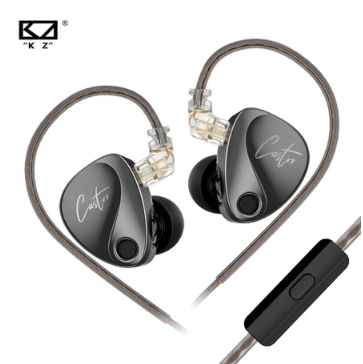 KZ Castor in Ear HiFi Earphone 2DD Dynamic High-end Tunable Earphones Monitor Headphone Cancelling Earbuds Bass Headsets PR2