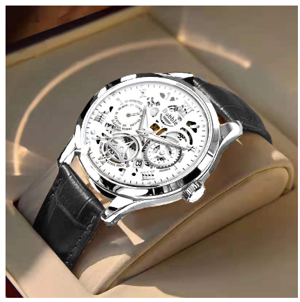 Original Luxury Hollow Stainless Steel Gold Fashion Business All-Match Luminous Waterproof Calendar Quartz Korean automatic analog Watch M11