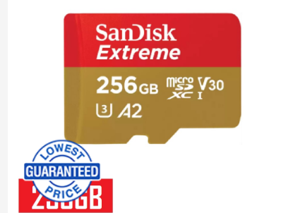 Sandisk SDSQXAV 256GB Extreme Micro SD 190MB/s C10 for Gaming