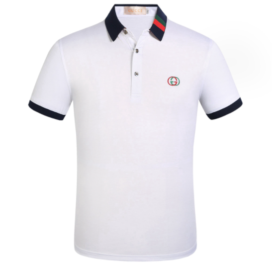 Men Polo Shirt Cotton Short Sleeve Polo Shirt Striped Shirt With Double G Pattern Casual Shirt