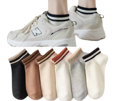 Lovito Women Casual Plain Basic Socks LNA27259 (Coffee/Light Khaki/Grey/White/Off White/Black)