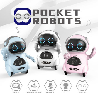 Intelligent Mini Pocket Robot Walk Music Dance Light Voice Recognition Conversation Repeat Smart Kids Toy Interactive