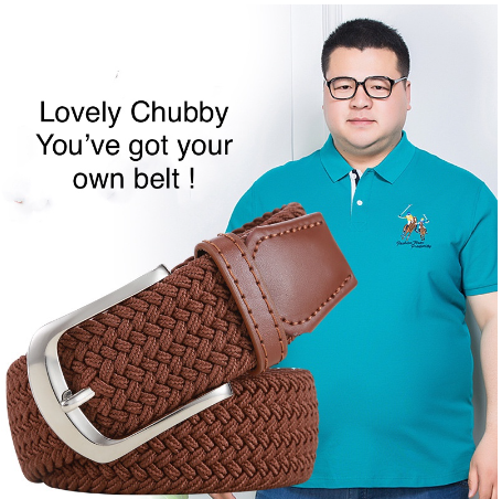 Unisexual Braided Belt, Extended Elastic Canvas Belt, Plus Size, Tailored For Casual