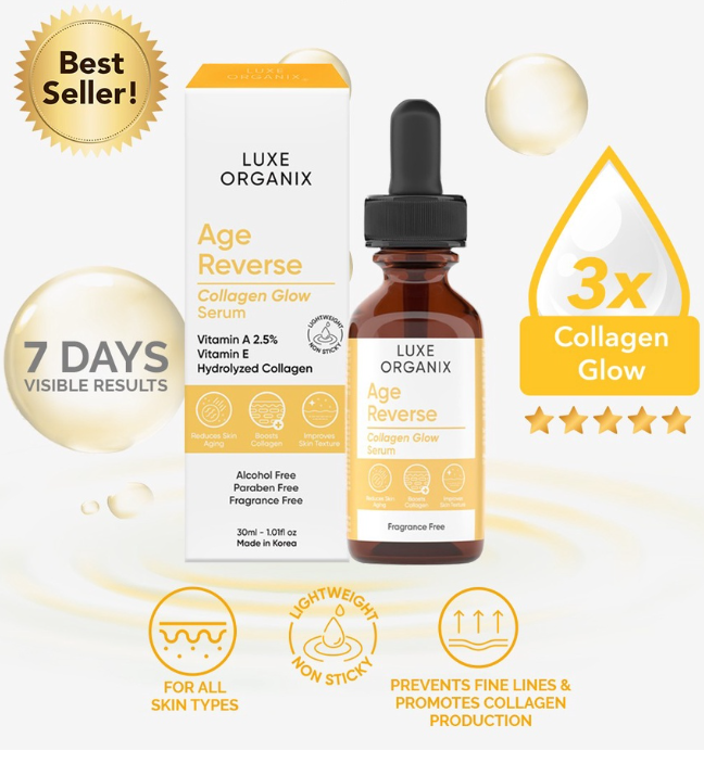 Luxe Organix Age Reverse Retinol 2.5 Percent Serum 30mL
