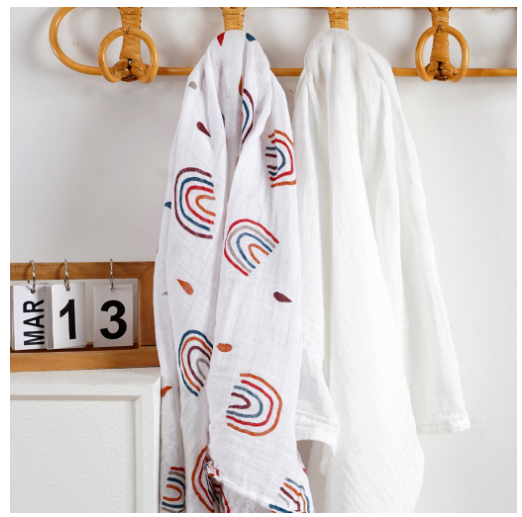 Happyflute 2 Pcs Set Baby Muslin Swaddle Blanket Soft Farbic Cotton Baby Products Baby Multifunctional Gauze 10