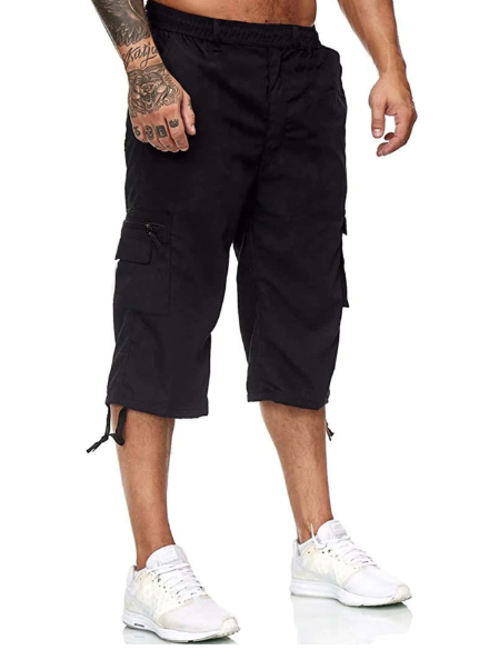 Manfinity EMRG Men Flap Pocket Capri Cargo Pants