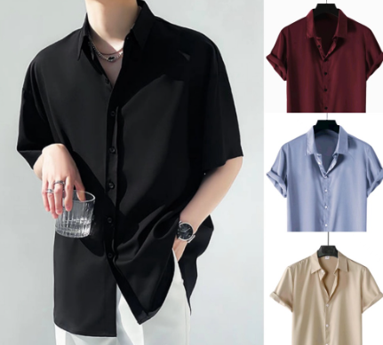 Oversized Polo for Men Plain Short Sleeve Classic 6 Colors Size M to XL Korean Shirts