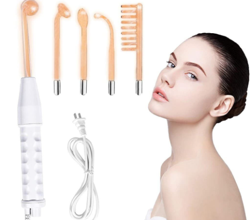 Semier Portable Skin Tightening High Frequency Facial Wand Face Machine Beauty Massager Device JFQ-1