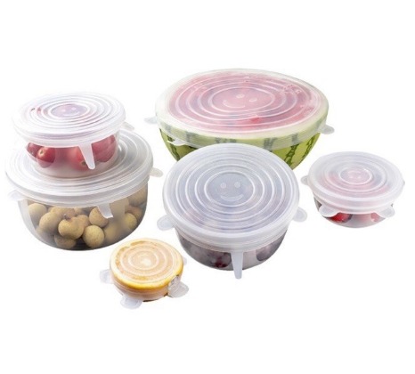 6PCS Silicone Stretch Durable Expandable Food Fruit Cover