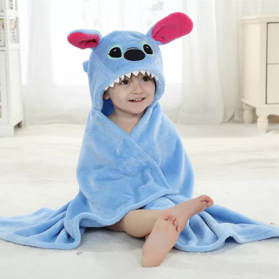 BELOVE Cotton flannel baby blanket hooded bath towel Swaddle