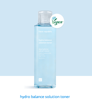 Face Republic Hydro Balance Solution Toner160mL[Dry Skin,Moisturizing/HyaluronicAcid,Panthenol]Vegan