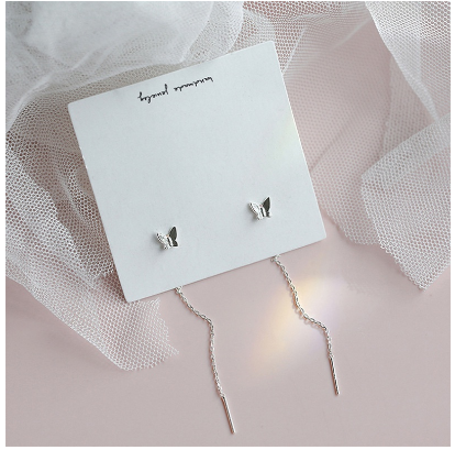 Butterfly Women Hang Earrings Metal Sliver Gold Colors Tassel Earring Charms Jewelry Fashion Accessories