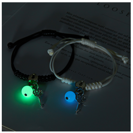 2Pcs Glow in the Dark Luminous Bracelet For Women Adjustable Fashion Women Men Couple Bracelet Best Friends Bracelets B20