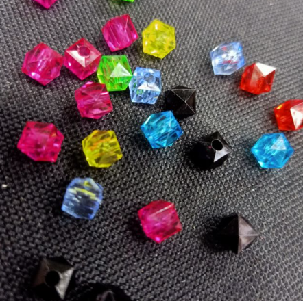 450g /5000+ pcs crystal cube like beads for diy