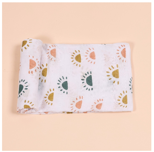 HappyFlute 1Pcs Baby Muslin Swaddle Cotton Summer Baby Blanket 120x110cm S5
