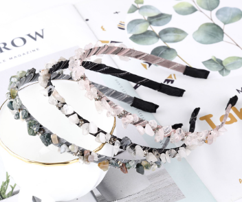 Korean Gem Lace Thin Headband Crystal Rhinestone Woman Hair Band Fashion Sweet Hair Accessories