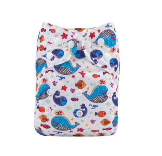 Alva Baby Cloth Diapers Washable Pocket Nappy Diaper for Newborn Without Insert N33